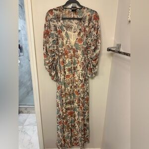 Free People Multicolor Floral Long Sleeve Dress